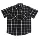 thumbnail image 2 of Blusa y camisa de manga corta con cuello vuelto para hombre, moda informal, botones, bolsillos dobles, solapa, manga corta con blusas, blusa de algodón y poliéster para hombre, 2 of 4
