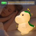 thumbnail image 5 of Night Light for Kids,Cute Silicone Nursery Dinosaurs Lamp for Baby and Toddler,Animal NightLight for Boys and Girls (Dinosaur), 5 of 5
