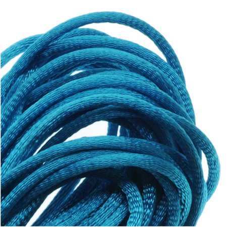 Rayon Satin Rattail 1mm Cord - Knot & Braid - Dark Turquoise Blue (6