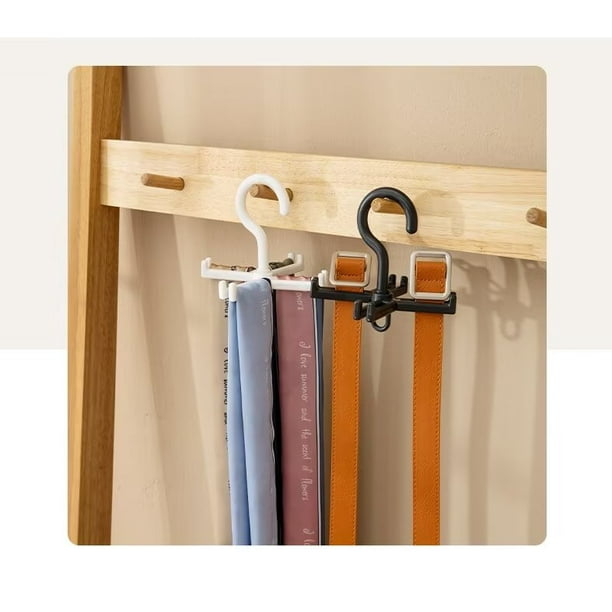 Paquete de 2 organizadores para colgar cinturones estante para corbatas antideslizante ganchos duraderos para colgar accesorios de armario para cinturones corbatas joyas bufandas camisetas sin JAMW Se...