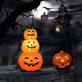 thumbnail image 1 of Fantasma inflable al aire libre de Halloween Colcomx decoración de patio con luces LED incorporadas Tres calabazas, 1 of 8