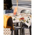 thumbnail image 5 of Farm Mushroom Flower Butterfly Table Cloth with Umbrella Hole and Zipper,Outdoor Tablecloth Waterproof Patio Table Cloths Spillproof Washable Table Cover Spring Shiitake Leaves Vintage Letter, 5 of 6