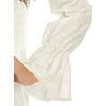thumbnail image 4 of MarinaVida Womens' Cotton Nightgown Long Sleeve Sleepwear Vintage Nightshirt Dress, 4 of 5