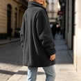 thumbnail image 6 of QIYAGBSA Sherpa Fleece Jackets for Women Stand Collar Full Zip Oversized Fuzzy Plush Long Sleeve Coats with Pockets Fall Winter Warm Outerwear, 6 of 9
