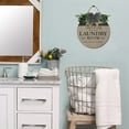 thumbnail image 3 of Eveokoki 12" Laundry Room Sign Rustic Wooden Plaque Wreaths for Wall Door Funny Decor Vintage Hanging Sign for Laundry Room Wash House Farmhouse, 3 of 5