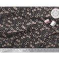 thumbnail image 2 of Soimoi Black polyester Crepe Fabric Cherries Fruits Print Fabric by the Yard 52 Inch Wide, 2 of 3