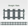 thumbnail image 4 of Juego de vías de tren urbano Vías rectas Juguete de construcción de carreteras Compatible con las principales marcas (18 piezas rectas), 4 of 5