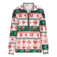 thumbnail image 4 of Pntutb Mujer Navidad Impreso Cremallera Cuello Alto Manga Larga Top Manga Larga Cuello Alto Top/Camisa Pntutb Pntutb-7735, 4 of 6