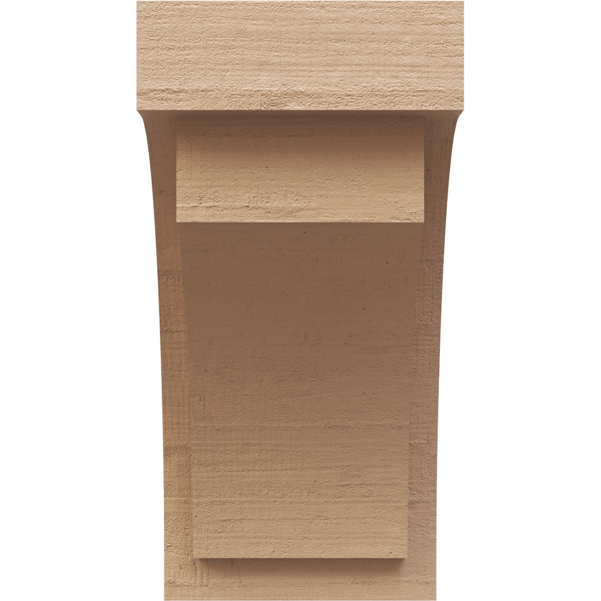 9"W x 9"D x 18"H Wide Rivera Rough Cedar Woodgrain TimberThane Corbel, Primed Tan