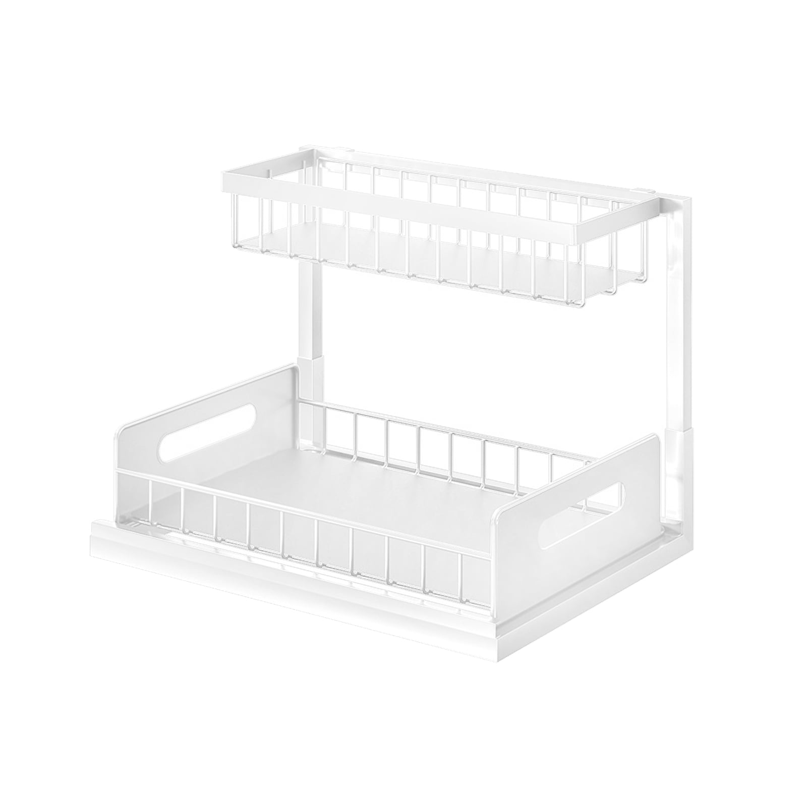 Bathroom Organizer Under Sink With Sliding Storage Drawer,2Tier Pull