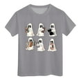 thumbnail image 4 of Yindaity Youth Pumpkin Spooky T-Shirt Funny Halloween Shirt for Kids(Grey,6-7 Years), 4 of 5