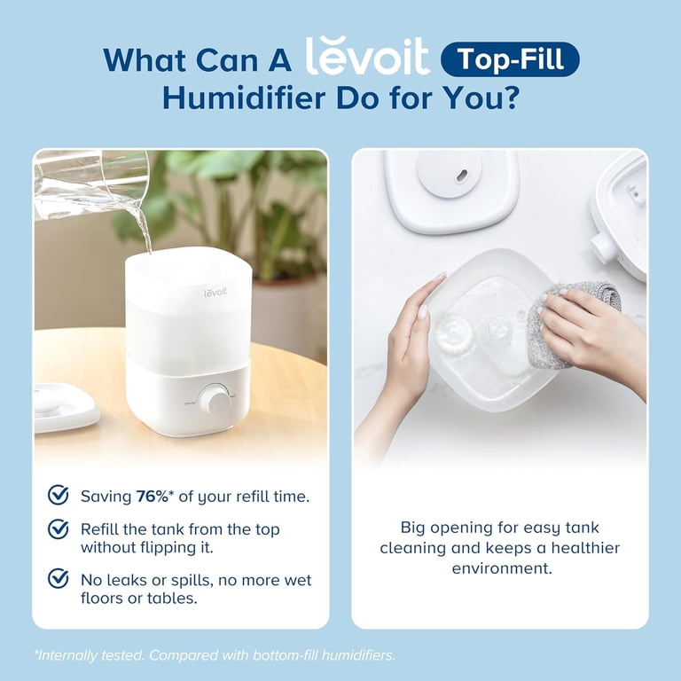 2.5L Top Fill Humidifier, 25-Hour Runtime photo 5