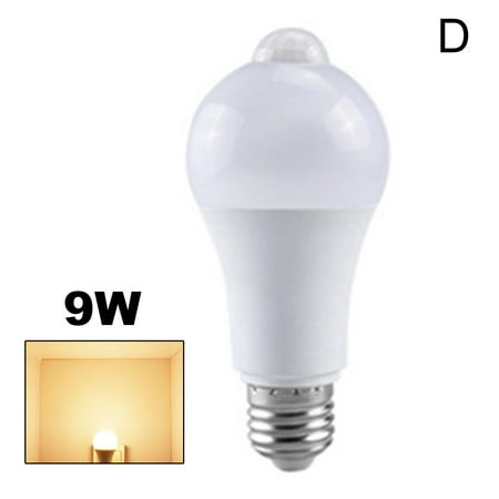 

E27 B22 PIR Motion Sensor LED Globe Bulb Auto ON/OFF Energy Lights-9W L9N2