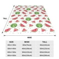 thumbnail image 3 of Cauagu Hand Drawn Watermelon Pattern Flannel Bed Blankets,Fleece Blanket Comfortable Air Conditioning Blanket for Sofa Bed Travel Couch & Living Room -50"x40", 3 of 8