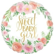 Loftus International A3-8515 18 in. Floral Baby Girl HX Balloon
