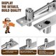 thumbnail image 2 of Door Pivot Hinge, Pivot Hinge System with Goal Kick Hardware, for Heavy Duty Wood Doors Up to 200 Lb, 2 of 5