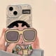 thumbnail image 2 of Dibujos animados gafas de sol creativas animación 15 pequeña nueva caja del teléfono paquete completo Ip Hone12kt gato soporte funda protectora, 2 of 4