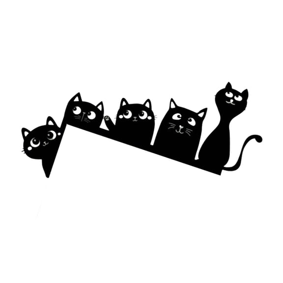 WINDLAND Sturdy Iron Cats Door Toppers Wall Hanging Ornament for Home Decoration
