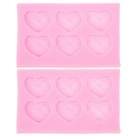 

2pcs Heart Shape Silicone Cake Molds Chocolates Molds Cookie Molds for Home