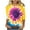 Multicolor#4, variant on 3/4 Length Sleeve Womens Tops Tie Dye Print Crewneck T-shirt Trendy Casual Graphic Tees Loose Fit Mid-length Summer Blouse Limited Time Sales Multicolor XXXL