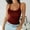 Wine, variant on MTBLYS Tops for Women Trendy Summer Solid Color Crew Neck Camisole Blouses Casual Slim Fit Sleeveless Spaghetti Straps Pleated Tops Womens Tank Tops