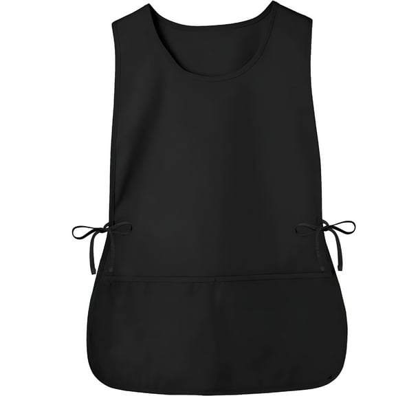 TELOLY Unisex Basic Sturdy Cobbler Apron Plus Size Vest Work Smock Kitchen Chef Clothes Black