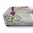 thumbnail image 3 of Feminine Soft Flannel Fleece Throw Blanket, Girl on Bike Passing by Cherry Trees Blooms Spring Nature Seasonal Illustration, Cozy Plush for Indoor and Outdoor Use, 60" x 80", Green Pink, by Ambesonne, 3 of 6