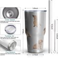 thumbnail image 5 of Funny Dachshund Dog Tumbler Gift for Women/Men,Double Wall Stainless Steel Vacuum Insulated Pet Water Botter Cups with Lid and Straw,30oz, 5 of 6
