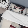 thumbnail image 4 of Designart "Game Face on the Hockey Rink III" Modern Bedding Covert Set - Sport Hockey White Sports Bed Set With 1 Sham, 4 of 6