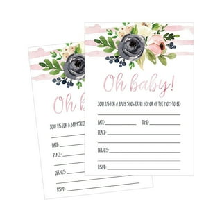 Invitation Cards - 50 Fill-In Floral Classy Cards with Envelopes. Great for  Birthday Invitations, Bridal Shower Invitations, Baby Shower Invitations,  and Weddin…