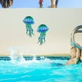 thumbnail image 6 of Liffy 2 Pack Metal Jellyfish Wall Decor-Blue Jellyfish Ocean Wall Art for Bedroom,Bathroom,Kitchen 7.8 x 15 inches, 6 of 8