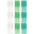 thumbnail image 6 of hengzirui crepe paper 9 Rolls Green and White Crepe Paper Streamers Jungle Theme Paper Garland Streamer, 6 of 8