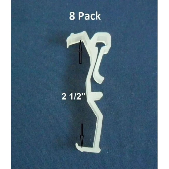 8 Pack Of 2 1/2 Inch Valance Clips For Faux Wood & Wood Window Blinds Parts 2.5