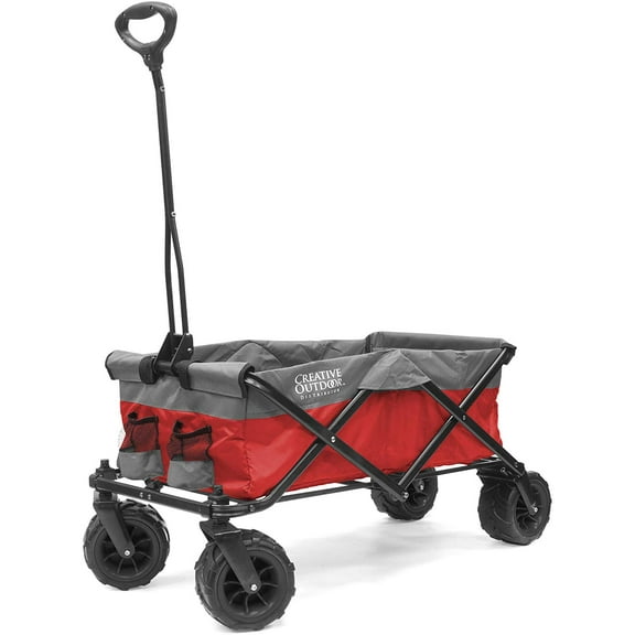 Creative Outdoor Products All-Terrain Collapsible Folding Wagon | Red