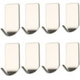 thumbnail image 1 of Ganchos para toallas de acero inoxidable resistentes al agua, paquete de 8, autoadhesivos para baño y cocina, sin perforaciones, ganchos para ropa de sujeción fuerte, 1 of 6