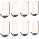 thumbnail image 1 of Ganchos para toallas de acero inoxidable resistentes al agua, paquete de 8, autoadhesivos para baño y cocina, sin perforaciones, ganchos para ropa de sujeción fuerte, 1 of 6