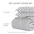 thumbnail image 6 of Noble Linens Gray Vertical Dreams Pattern 2-Piece Duvet Cover Set, Twin/TwinXL, 6 of 12