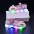 thumbnail image 7 of Quealent Light Up Toddler Little Girls Dress Ballet Mary Jane Bow Flat Shoes Red for Size 9, 7 of 7