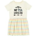 thumbnail image 3 of Inktastic My Tia Loves Me Childs Girls Toddler Dress, 3 of 5