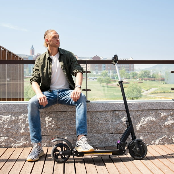 EVERCROSS EV08E Trottinette électrique, Moteur 350W jusqu'à 19 MPH et 20  Miles Longue Portée, Pneus Solides 8 Trottinette électrique Pliante pour  Adultes et Adolescents avec Double Système de Sécurité de Freinage 