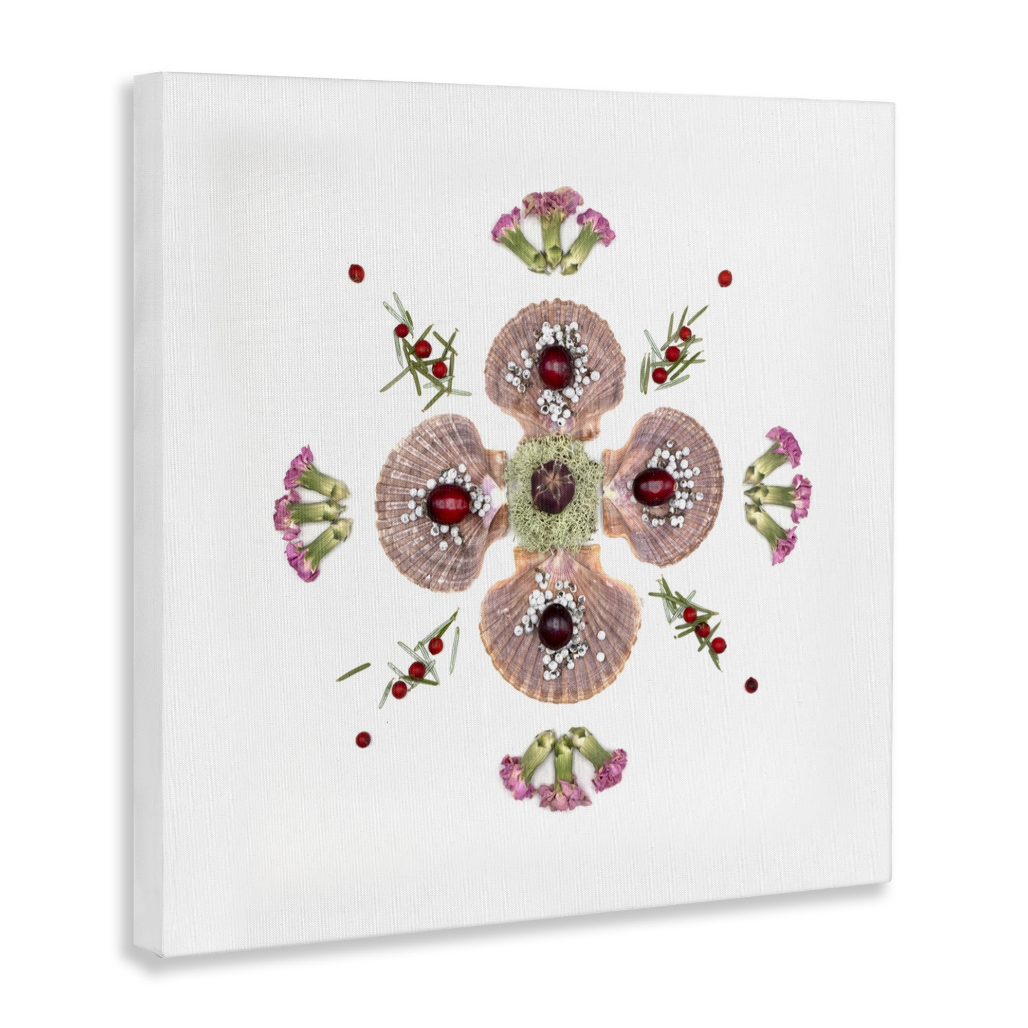 Stupell Industries Clam Shells & Botanicals Pattern Canvas Wall Art, design by Beth Adoette