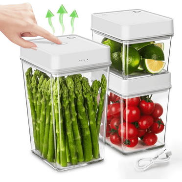 3-Piece Set Airtight Airtight Food Storage Containers, BPA Free Reusable Food Saver