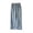 i2-0320-Blue, variant on White Jeans Low Rise Teen Girls Jeans Vintage Distressed Ripped Frayed Details Zipper Fly Casual Wide Leg Denim Pants with Pockets