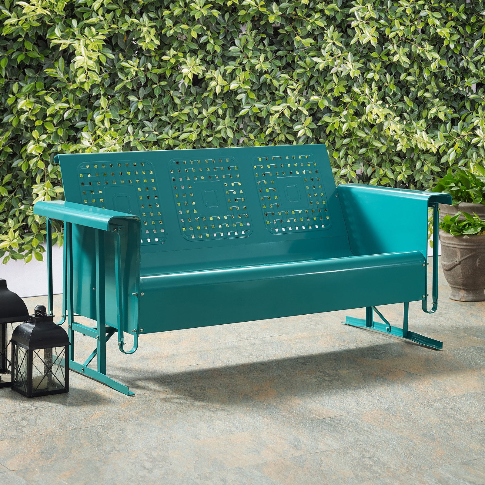 Crosley Bates Sofa Glider In Turquoise - Walmart.com