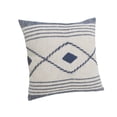 thumbnail image 5 of Laddha Home Designs Handwoven Diamond Cotton Throw Pillow Cover - 20" - White and Blue, 5 of 8