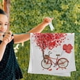 thumbnail image 2 of Coolnut Love Bikes Love Trees Bath Hand Towels 2 PCS, Ultra Soft and Highly Absorbent, Valentine's Day Decorative Fingertip Face Towel for Home, Bathroom, Kitchen, 28.3"x14.4", 2 of 4