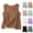 13# Brown, variant on Linen Tank Tops for Women Sleeveless Crew Neck Wide Strap Flowy Loose Casual Cotton Gauze Shirts Solid Blouse 2026 Brown M