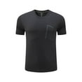 thumbnail image 2 of Camisetas de manga corta y cuello redondo para hombre, camisetas deportivas transpirables, holgadas y con estampado para entrenamiento al aire libre, camisetas de poliéster de manga corta y cuello red, 2 of 5