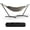 Coffee, variant on Double Hammock with Stand - Heavy Duty 450lbs Capacity, Portable Cotton Hammock for Two Adults, Indoor & Outdoor Use with Travel Bag, Black&White Stripe Pattern