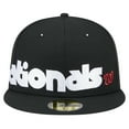 thumbnail image 2 of Men's New Era Black Washington Nationals Checkered Undervisor 59FIFTY Fitted Hat, 2 of 6